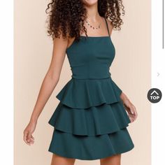 Bought This Dresses For Homecoming But Didn’t End Up Wearing It. Brand New And Last I Checked, They Don’t Sell It In Green Anymore. Only Large Available! Green Tiered Mini Dress For Party, Chic Green Tiered Mini Dress, Green Fitted Tiered Mini Dress, Fitted Green Tiered Mini Dress, Elegant Green Tiered Mini Dress, Green Tiered Mini Dress For Brunch, Dresses Green Short, Green Short Dress, Velvet Green Dress