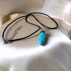 Material: Stone. Length: 17.7"-19.7" Adjustable Turquoise Necklace As A Gift, Adjustable Turquoise Necklace For Gift, Adjustable Light Blue Turquoise Necklace Gift, Minimalist Adjustable Blue Turquoise Necklace, Adjustable Turquoise Necklace In Casual Style, Adjustable Turquoise Casual Necklace, Casual Blue Choker As Gift, Casual Blue Choker For Gift, Casual Blue Choker Gift