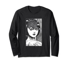 PRICES MAY VARY. Ripple Junction Officially Licensed Uzumaki merchandise Delve in to Junji Ito's classic manga in this specially designed gear Lightweight, Classic fit, Double-needle sleeve and bottom hem Junji Ito, Girls Long Sleeve, Branded T Shirts, Long Sleeve T Shirt, Top Styles, Fashion Branding, Long Sleeve Tshirt, T Shirts, Long Sleeve