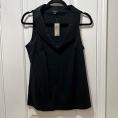 Nwt Ann Taylor Black Sleeveless Cowl Neckline Longer Top. Size 4 Msrp $58 Black Tank Blouse With Vest Detail, Black Tank Vest Blouse, Black Vest Tank Blouse, Black Tank Blouse For Workwear, Black Sleeveless Blouse For Work, Black Sleeveless Top For Workwear, Black Sleeveless Tops For Work, Black Tank Top Vest For Workwear, Ivory Blouse