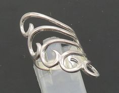 925 Sterling Silver - Vintage Shiny Smooth Split Swirl Band Ring Sz 6 - RG20909  925 Sterling Silver - Vintage Shiny Smooth Split Swirl Band Ring Sz 6 - RG20909  Jewelry Type:         Ring  Metal Type:            925 Silver  Metal Size:             6 Finger  Stone Type:            N/A  Condition:              N/A  Jewelry Weight:     5.4 Grams  PLEASE NOTE: THIS ITEM IS PRE-OWNED. ALTHOUGH MOST ITEMS ARE IN VERY GOOD CONDITION, SOME MAY NEED CLEANING AND/OR MINOR REPAIRS. WE MAKE A VERY STRONG EFFORT TO UPLOAD CLEAR PICTURES. PLEASE INSPECT ALL PICTURES AND ASK ALL QUESTIONS YOU MAY HAVE PRIOR TO MAKING A PURCHASE. NOT ALL STONES ARE GENUINE, SOME ARE ENHANCED OR CREATED. 6 Fingers, Clear Pictures, Ring Metal, Rings Statement, Band Ring, Band Rings, Statement Rings, Metallic Silver, Swirl