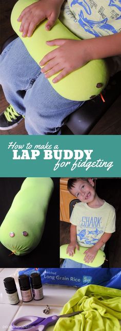 a collage of photos with the words how to make a lap buddy for sewing