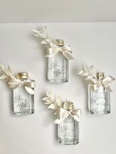 Personalized Kolonya bottles with bow for party favors for any occasion