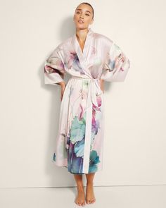 Satin Long Robe - Soma Soma Robe, Soma Intimates, The Vanishing, Flowy Sleeves, Relaxing Bath, Matching Pajamas, Sleepwear Pajamas, Satin Fabric, Lingerie Set