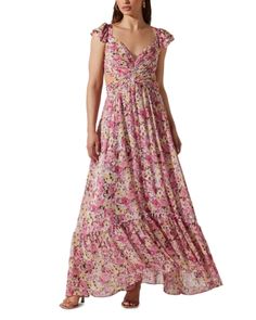 Astr the Label Primrose Dress Pink Floral Pattern, Astr The Label, Pleated Bodice, Pink Maxi Dress, Ruffle Sleeves, Maxi Dress Blue, Wedding Attire, Black Maxi Dress, Guest Dresses