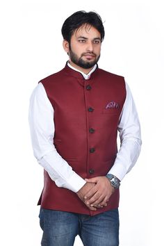 "This dress is shipped to you via a fast shipping so that normally the product is delivered to you in 3 to 5 days Only Waistcoat Jacket Style Ethnic Menswear Body Fit Size . All waist coat nehru jacket Also We Keep 2.5 Inches Extra Margin In The Dress. Disclaimer, Product Colour may slightly vary due to photographic lighting sources or your monitor settings. Care Instructions: Dry clean only When to wear: Suitable for both winter and summer season =waistcoat nehru jacket= Impress everyone with y Red Festive Semi-formal Blazer, Unstitched Nehru Jacket For Festive Winter Occasions, Elegant Cotton Nehru Jacket For Wedding, Bollywood Style Formal Outerwear For Eid, Traditional Winter Festive Blazer, Fitted Bollywood Nehru Jacket For Winter, Elegant Cotton Nehru Jacket, Bollywood Style Fitted Nehru Jacket For Winter, Elegant Designer Cotton Nehru Jacket