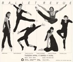 an advertisement for ballet shows various poses