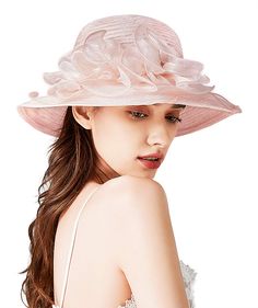 PRICES MAY VARY. 💐💐💐Excellent Material Church Hats--- High quality organza, 100% Polyester and Satin. Super lightweight material will not make you feel heavy. 💐💐💐Size for This Wide Brim Hat--- This fascinator cap for women is suitable for head circumference 22inch ~22.8inch, Wide Brim 3.5 inch. Inside sweatband drawstring can adjustable to size-fit to your head. 💐💐💐 Double Layer Design--- organza and gauze, translucent, suitable for spring, summer , autumn. Wide brim, lightweight, elega Chic Party Sun Hat For Spring, Summer Party Cloche Sun Hat, Chic Summer Church Mini Hats, Spring Party Sun Hat With Short Brim, Summer Cloche Fascinator, Spring Party Cloche Sun Hat, Elegant Pink Sun Hat For Summer, Chic Summer Beach Fascinator, Elegant Pink Summer Sun Hat