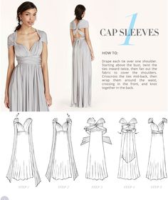 Infinity Dress Styles Tutorials, Bridesmaids Dresses Same Color Different Style, Convertible Dress Styles, Infinity Bridesmaid Dress