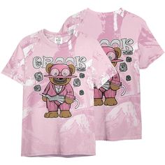 Brand Dunkare Orchid 4s Shirt - Swindler Bear Circle Slpash All Over Print Unisex Shirt