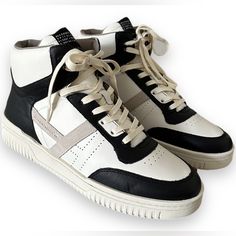 New Still In Box With Tags And Invoice, Never Worn Pro Suede High Tops Size 8 Mf516z White High-top Sneakers For Sports With Contrasting Heel Counter, White High-top Sneakers With Contrasting Heel For Sports, White High-top Sneakers For Sports With Contrasting Heel, White High-top Sneakers With Contrasting Heel Counter, Black High Tops, Tops Black, All Saints, Mens Shoes Sneakers, High Tops