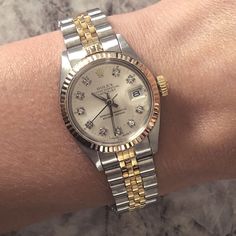 Silver And Gold Rolex Women, Rolex Watches Women Gold, Gold Rolex Women, Tiffany Watch, Daniel Wellington Watch Women, Casio Vintage Watch, Cartier Watches Women, Raymond Lee, Rolex Watches For Sale