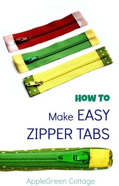 how to make easy zipper tabs