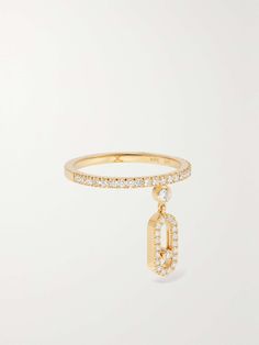 MESSIKA Move Uno Tassel 18-karat gold diamond ring | NET-A-PORTER Messika Move Uno, Vs1 Diamond, Gold Diamond Ring, Jewelry Lookbook, Gold Diamond Rings, Beauty Accessories, Pearl Ring, Net A Porter, Fashion Bracelets