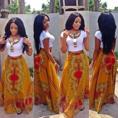 Love the skirt Dashiki Skirt, Moda Afro, African Print Maxi Skirt, Ethno Style, High Waisted Maxi Skirt