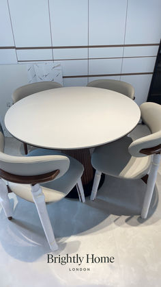 Elegant Meadow Rocker Marble Round Dining Table from Brightly Home, featuring a sleek marble top and sturdy base, perfect for modern dining rooms. Stone Round Dining Table, Style Dining Table, Marble Dining Table, Marble Dining, Dining Table Set, Stone Top, White Stone, Round Dining, Minimalist Style