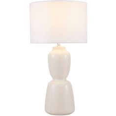 a white table lamp on a white background