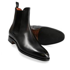 CHELSEA ANKLE BOOT IN BLACK VITELLO Military Style Boots, Cordovan Shoes, Flexible Shoes, Jodhpur Boots, Botas Chelsea, Exclusive Shoes, Chelsea Ankle Boots, Travel Shoes, Leather Style