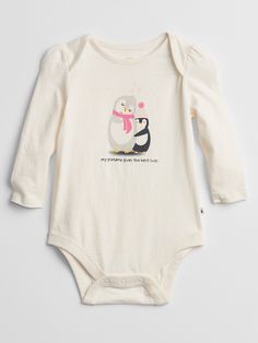 Baby Graphic Bodysuit | Gap Factory Best Hug, Easy Dressing, Simple Dresses, T Shirt Top, Knit Jersey, Gap, Crew Neck, Long Sleeve