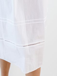 Mia White Cotton Nightgown - Jacaranda Living White Cotton Nightgown, Linen Gown, Beautiful Nightgown, Cotton Nightgown, Eyelet Lace, Pin Tucks, Cotton Linen, Lace Detail, Night Gown