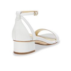 Stylish and comfortable, the Perfect Block Sandal 30 in white calf leather features a 30mm block heel, arch support, and adjustable ankle straps. Sarah Flint, Block Sandals, Elegant Heels, Wide Heels, Virtual Fashion, High Quality Shoes, Amalfi Coast, Ankle Straps, Stylish Shoes