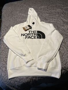 The North Face Half Dome Logo Print Hoodie Pullover Sweatshirt White / Black S | eBay Casual Fleece Hoodie For Outdoor, Casual Outdoor Fleece Hoodie, Hooded Fleece Top For Outdoor, Black Hoodie Sweater For Outdoor, White Hooded Sweater For Streetwear, Outdoor Fleece Hoodie Tops, Casual Fleece Sweatshirt For Outdoor, Casual Hooded Sweatshirt For Outdoor, Casual Outdoor Fleece Sweatshirt