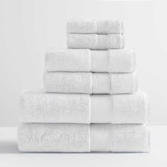 white towels stacked on top of each other