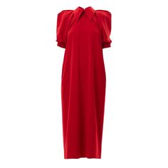 Designer Red Midi Dress | Julia Allert | Wolf & Badger Designer Midi Dresses, Red Midi, Style Steal, Dresses Xxl, Midi Dress Casual, Red Midi Dress, Loose Style, Independent Designers Fashion, Dress Clothes For Women