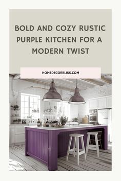 rustic purple kitchen Coastal Contemporary