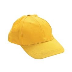 a yellow baseball cap on a white background