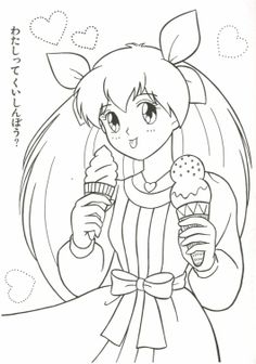 a girl holding an ice cream cone in her hand