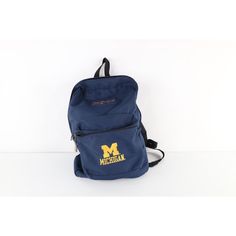 Vtg 90s Jansport Distressed Spell Out University of Michigan Backpack Book Bag Duffle Bag Hole above the Jansport logo. Blemishes front, back, and bottom Measurements: W 12.5 in x H 21 in Blue US Shipping is FREE Canada is $15 and International is $24 Check out my other items in my store! BB7 U Of M, Vintage Michigan, University Of Michigan, Michigan Wolverines, Backpack Bag, Book Bag, Bag Vintage, Backpack Purse, Backpack Bags