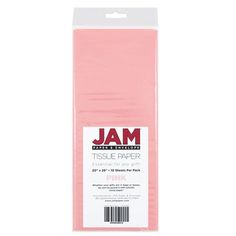 the pink jam paper is packaged in a package