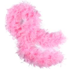 a pink feather boa on a white background