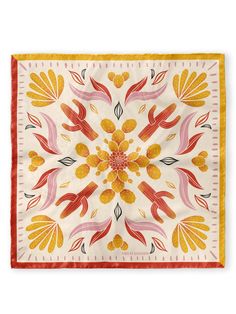 The Warm Symmetry Silk Scarf is a take on the traditional bandana and inspired by years of living in Texas. Each Arlo Scarf begins as an original illustration by Marissa Cuevas that is then digitally printed on silk. Made of high-quality Silk Satin the design is printed on both sides of this incredibly soft, flowy, and delicate material. Silk Scraf, Living In Texas, Plant Enamel Pin, Silk Hair Scarf, Owl Backpack, Gifts For Mom From Daughter, Luxury Silk Scarves, Silk Scarf Hair, Desert Colors