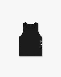 Jet Black Running Vest | 247 | REPRESENT CLO Compressive Black Sportswear Tank Top, Compressive Black Racerback Tank Top, Black Compressive Sportswear Tank Top, Black Crew Neck Workout Vest, Black Crew Neck Vest For Workout, Black Vest Top For Training, Compressive Sporty Black Tank Top, Compressive Black Sporty Tank Top, Sporty Black Compressive Tank Top