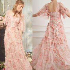 hulianfu Vacation Floral Print Long Dress Women Short Sleeve Boho Fairy 3 Layers Mesh Pink Fit Flare Party Vestidos Runway Clothes F281 – HuLianFu Runway Clothes, Boho Fairy, Floral Print Long Dress, Floral Print Dress Long, Pink Fits, Women Long Dresses, 3 Layers, Fit & Flare, Sleeve Styles