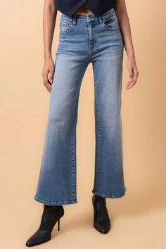 Women's Insane Gene High Rise Relaxed Wide Leg Jeans | us.meeeshop Light Wash Mid-rise Everyday Bottoms, Light Wash Mid-rise Bottoms For Everyday, Everyday Light Wash Mid-rise Bottoms, Non-stretch High Rise Pants For Everyday, Mid-rise Medium Wash Pants For Fall, Versatile Denim Bottoms For Fall, Everyday Mid-rise Fall Bottoms, High Rise Relaxed Fit Bottoms For Fall, Versatile High Rise Bottoms For Fall