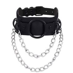 PRICES MAY VARY. Gothic Choker necklaces are including one high quality big alloy ring and link chain ahead necklace with it's unique designed, it's more punk-like. Punk Choker can be matched with your any clothing.It can highlight your perfect and sexy body,make you looks more confident and charming in the crowd. Choker Collar can meet your different needs, and match your different outfits,making you cool and charming. Great for punk rock festival,stage performance ,etc. Gothic Choker is perfec Grunge Chokers, Punk Choker, Gothic Choker Necklace, Festival Stage, Gothic Choker, Rock Festival, Gothic Chokers, Necklaces Chain, Silk Jewelry