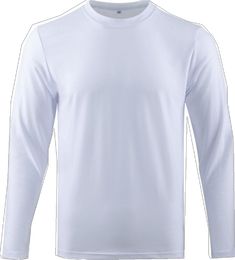 Long Sleeve Top With Sublimation Print, Long Sleeve Tops With Stretch Sublimation Print, Stretch Crew Neck T-shirt With Sublimation Print, Long Sleeve Stretch Top With Sublimation Print, Stretch Long Sleeve Top With Sublimation Print, White Stretch Long Sleeve T-shirt, White Stretch Top With Sublimation Print, White Cotton Long Sleeve Sublimation Design, White Long Sleeve Sports Tops