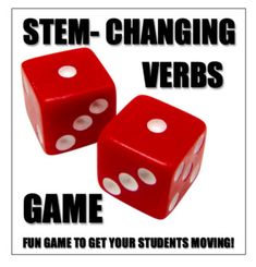 Spanish Stem Changing Verbs, Stem Changing Verbs Spanish Activities, Stem Changing Verbs Spanish, Beginner Spanish Worksheets, Advanced Spanish, Verb Games, Spanish Verb Conjugation, Teacher Swag, Spanish Education