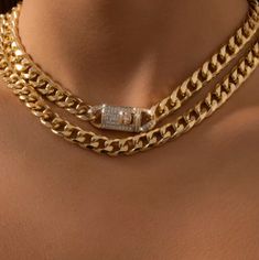 Gold Double Rhinestone Pendant Necklace Y2k Jewelry, Lovers Necklace, Womens Chokers, Neck Accessories, Unisex Necklace, Neck Jewellery, Trendy Necklaces, Chain Choker Necklace, Layered Necklace