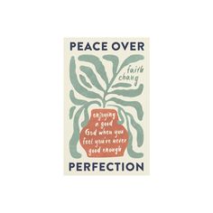 a poster with the words peace over and an image of a flower on it's side