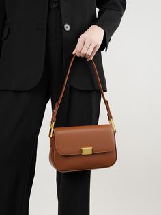 Minimalist Workwear Bags With Gold-tone Hardware, Minimalist Work Bags With Gold-tone Hardware, Handheld Flap Bag With Gold-tone Hardware For Everyday, Minimalist Brown Shoulder Bag For Formal Occasions, Elegant Handheld Flap Bag For Everyday Use, Minimalist Leather Bag With Gold-tone Hardware, Workwear Clutch Shoulder Bag, Everyday Square Baguette Bag With Gold-tone Hardware, Versatile Clutch Shoulder Bag For Work