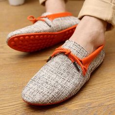 Summer Fashion Weaving Casual Soft Loafer Shoes Soft Loafers, Linen Design, Driving Shoes Men, Woven Shoes, Personalized Shoes, Lace Up Flats, Driving Loafers, Mesh Shoes, Casual Loafers