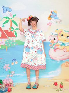 This dress features a patchwork design with cherry and animal prints, exuding a youthful and girly vibe. It comes with two pockets for added convenience.  The price includes one dress only.   	 		 			Size 			Free Size 		 		 			Length 			101 		 		 			Bust 			138 		 		 			Shoulders 			40 		 		 			Sleeve Length 			27 Playful Summer Dresses With Pockets, Casual White Dress With Floral Patchwork, Cute Summer Patchwork Dresses, Cute Spring Dresses With Pockets, Cute Patchwork Spring Dresses, Casual Cotton Dresses With Cherry Print, Casual Cotton Cherry Print Dress, Casual Cotton Dress With Cherry Print, Casual Cherry Print Dress