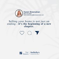 Selling your home can feel overwhelming, especially when you're leaving behind memories and comfort.    I've seen many people struggle with this transition, feeling uncertain about what lies ahead.   But here's the truth: selling your home is not just the end of one chapter-it's the start of an exciting new journey.  Focus on the opportunities that await you in your next home.   Visualize the fresh starts, new experiences, and possibilities that come with change. Remember, every ending is just the beginning of something new and wonderful.  Let's embrace the future together and turn this transition into a success story!    #HomeSellingJourney #NewChapterBegins #RealEstateTransition #EmbraceChange #FreshStartHome #MovingForward #VermontRealEstate #SellerSupport #HomeSellingTips Fresh Starts, Selling Your Home, New Experiences, Home Selling Tips