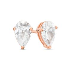 Delightfully dazzling, these pear-shaped lab-created diamond solitaire stud earrings are a elegant choice. 14K rose gold Each earring is set with an 1/4 ct. pear-shaped lab-created diamond solitaire 1/2 ct. t.w. of diamonds F color/SI2 clarity Includes certification card Post earrings; screw backs Classic Rose Gold Teardrop Earrings, Pear-shaped Rose Gold Diamond Earrings, Classic Pear-shaped Diamond Cut Teardrop Earrings, Classic Teardrop Earrings In Brilliant Cut, Classic Pear-shaped Teardrop Earrings In Brilliant Cut, Classic Pear-shaped Teardrop Earrings With Brilliant Cut, Elegant Solitaire Rose Gold Earrings, Rose Gold Pear-shaped Jewelry With Prong Setting, Fine Jewelry Pear-shaped Teardrop Earrings In Prong Setting