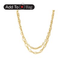 in stock Luxury Gold Double Strand Necklaces, Luxury Double Strand Gold Necklaces, Luxury Gold Double Strand Necklace, Luxury Double Strand Gold Necklace, Luxury Gold Double Strand Chain Necklace, Gold Double Strand Necklace With Double Chain, Classic Gold Double Chain Necklace, Classic Gold Double Strand Necklace, Classic Double Strand Gold Necklace