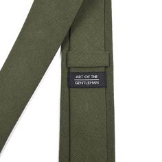 Solid Olive Tie - Art of The Gentleman Dapper Cotton Ties For Formal Occasions, Dapper Cotton Tie For Formal Occasions, Formal Dapper Cotton Ties, Classic Cotton Tie For Formal Occasions, Formal Cotton Tie, Formal Cotton Standard Tie Accessories, Fitted Cotton Suit And Tie Accessories, Cotton Ties For Weddings, Fitted Cotton Tie